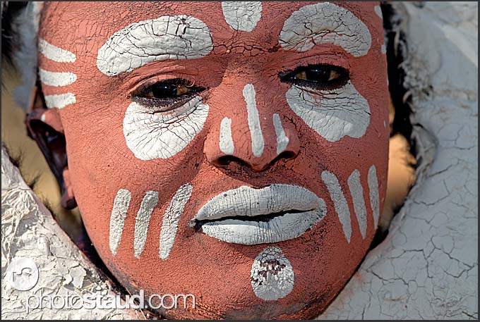 african face painted
